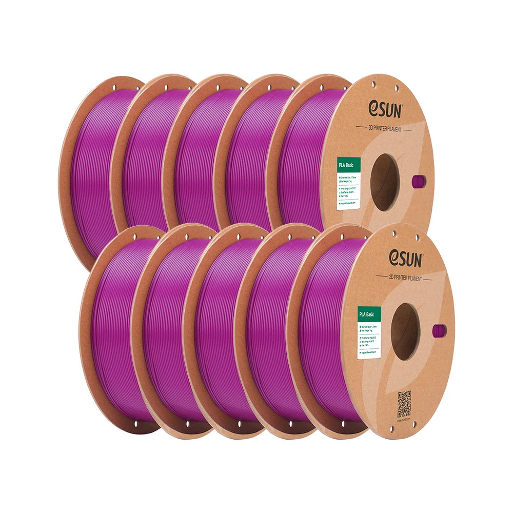 ESUN PLA-Basic 3D Filament 1.75MM 10KG 3D Printer Filaments For Bambu Lab 10PCS Bundle Upgraded PLA Filament Fast Printing PLA