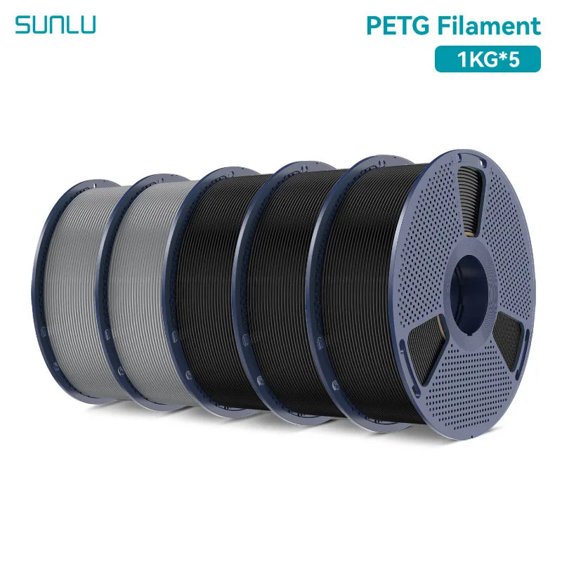SUNLU PETG 3D Filament 1KG 3 Rolls 1.75mm +/-0.02MM 3D Printing Filament Neatly Wound Filament Vacuum Packing Fast Shipping