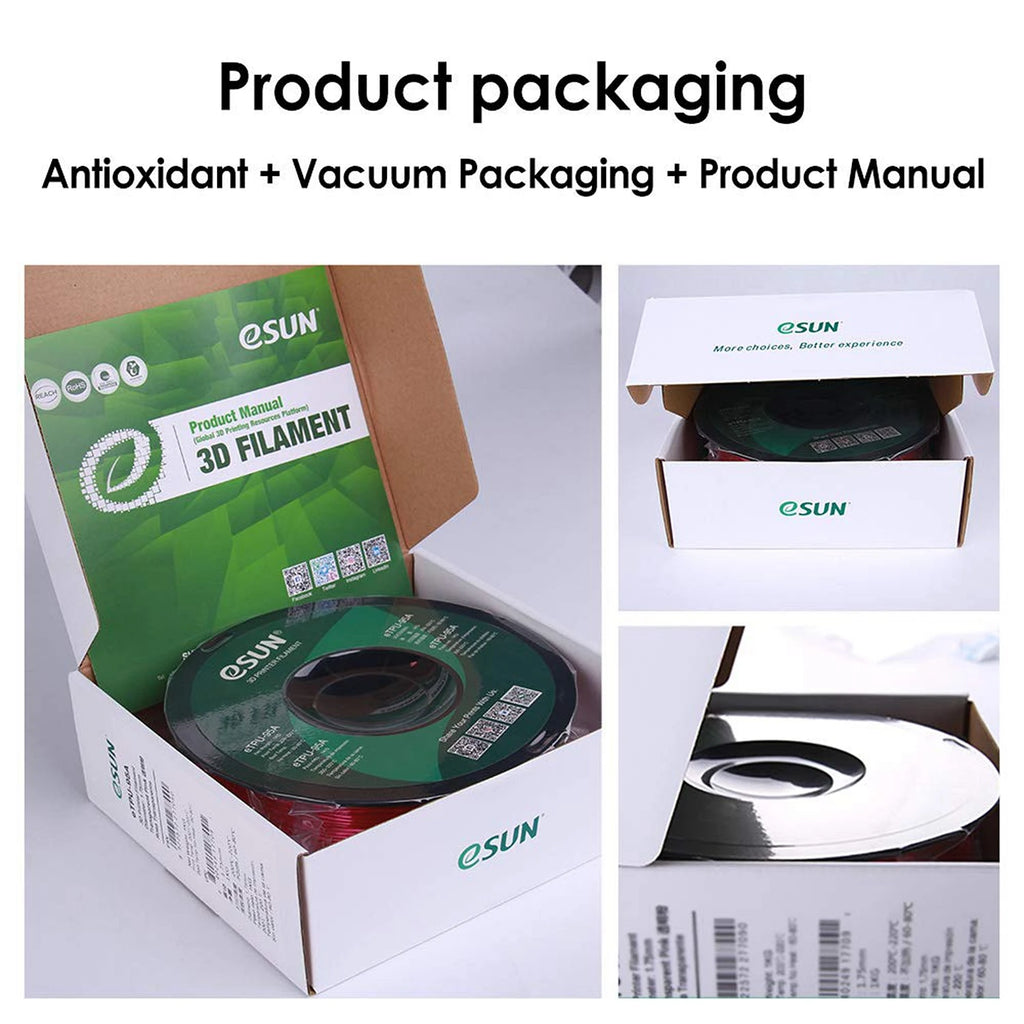 ESUN 3D Printer Filament 1.75mm 1KG ABS+ 3D Plastic Printing Filament 2.2 LBS Spool 3D Printing Material for 3D Printer