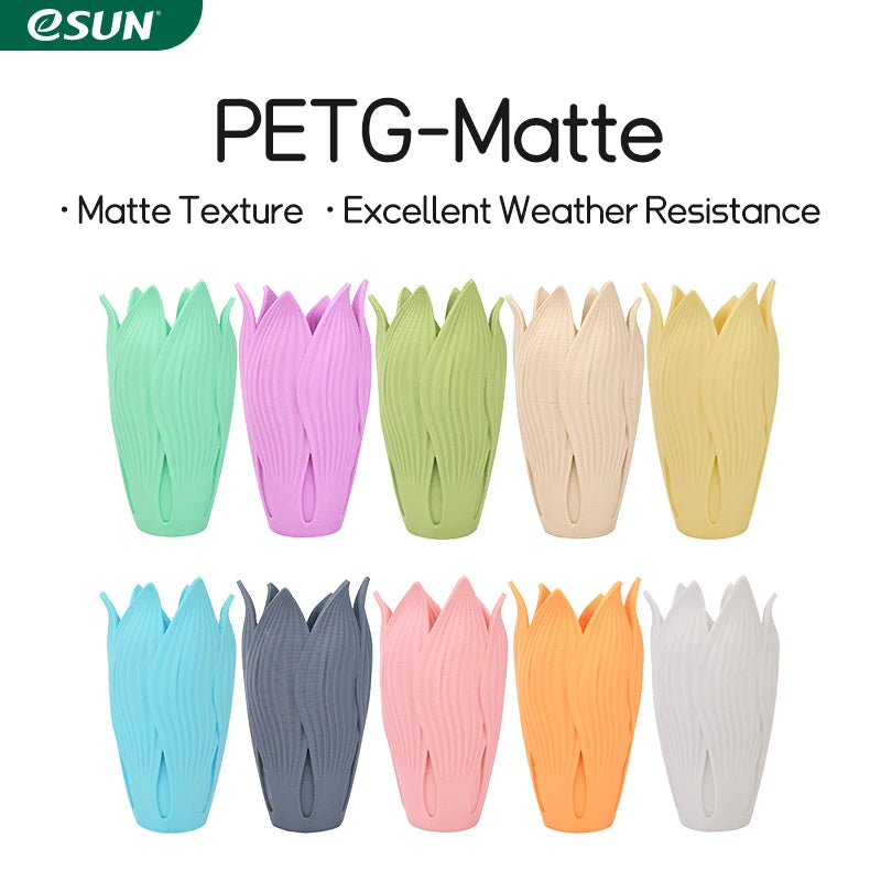 ESUN PETG Filament Matte PETG 1KG 1.75MM for Bambu Lab Upgraded PETG-Matte High Strength 3D Printing Filament for 3D Printer