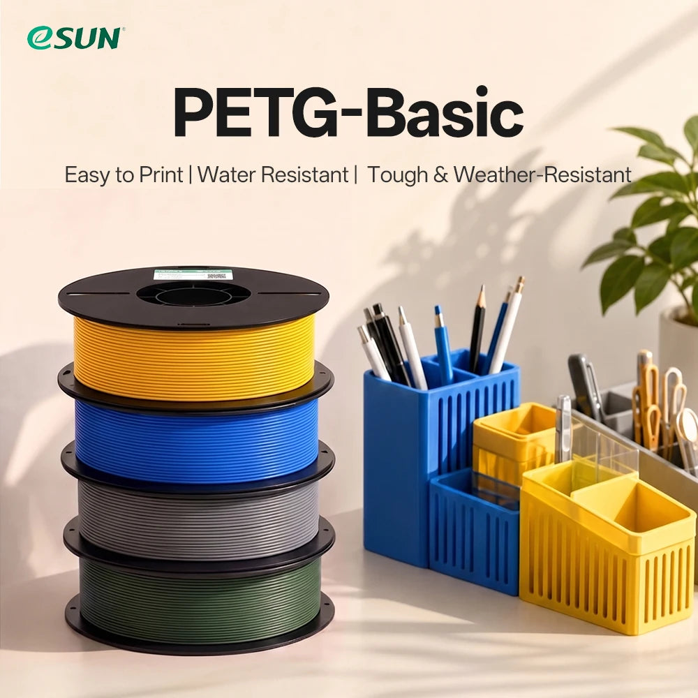 ESUN Basic PETG 3D Filament 1.75mm 1KG 2.2LBS High Toughness 3D Printer Filaments PETG Basic For Bambu Lab 3D Printing Materials