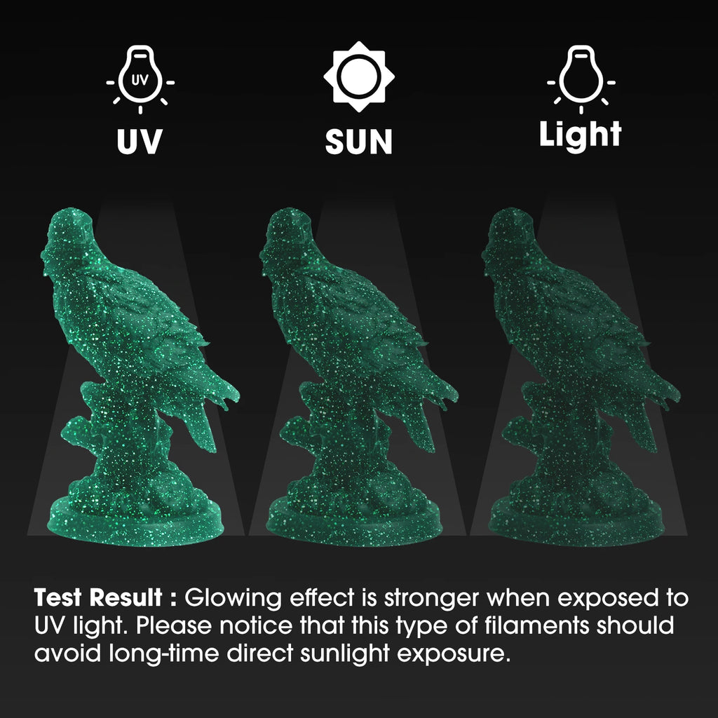 ESUN Luminous Star PLA Filament 1KG 1.75mm 3D Printer Filament Glow in the Dark 3D Filament EStars Luminous PLA Filament