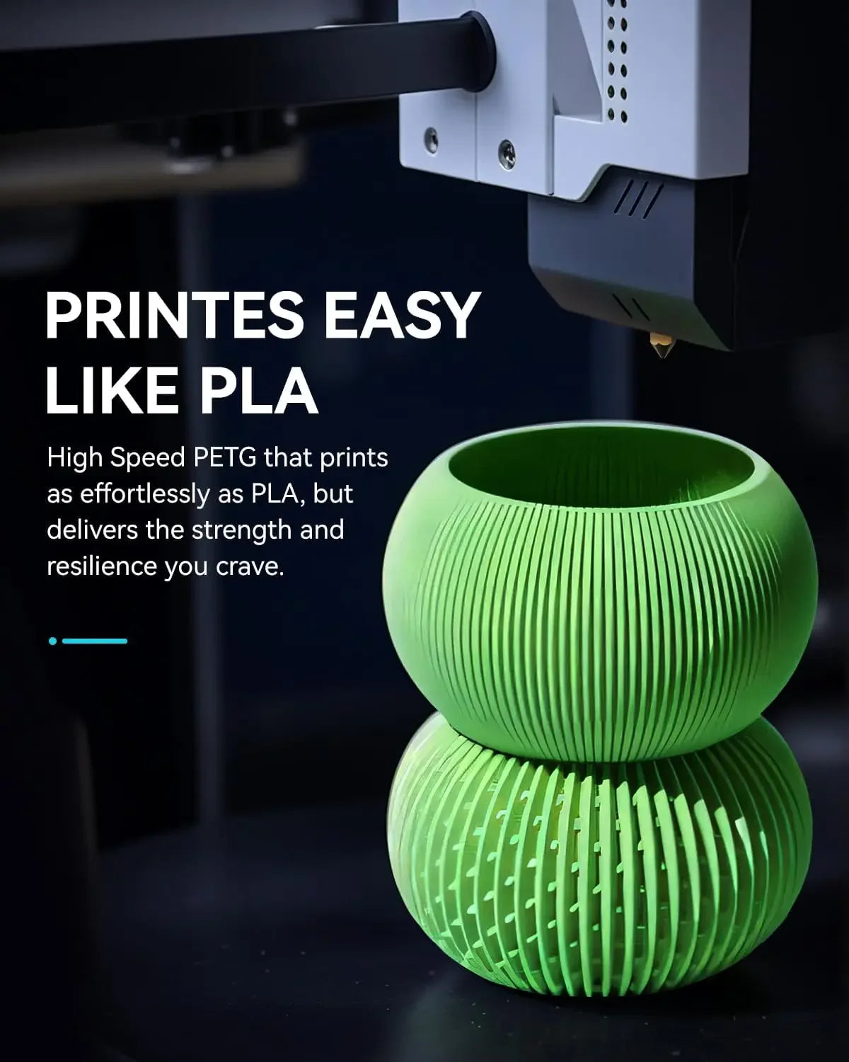 SUNLU High Speed Matte PETG 3D Filament 1.75mm High Strength 600mm/s Fast Print Matte Surface 5*1KG Spool 3D Printing Materials
