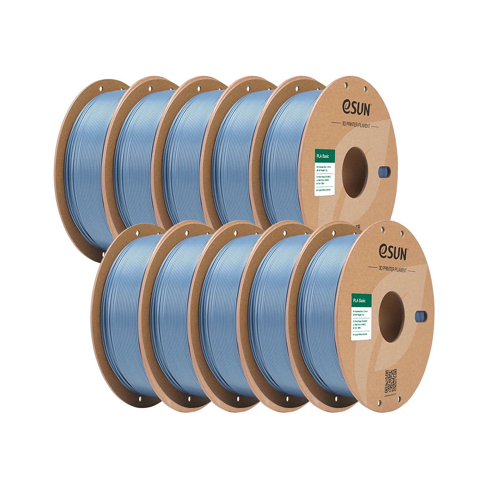 ESUN PLA-Basic 3D Filament 1.75MM 10KG 3D Printer Filaments For Bambu Lab 10PCS Bundle Upgraded PLA Filament Fast Printing PLA