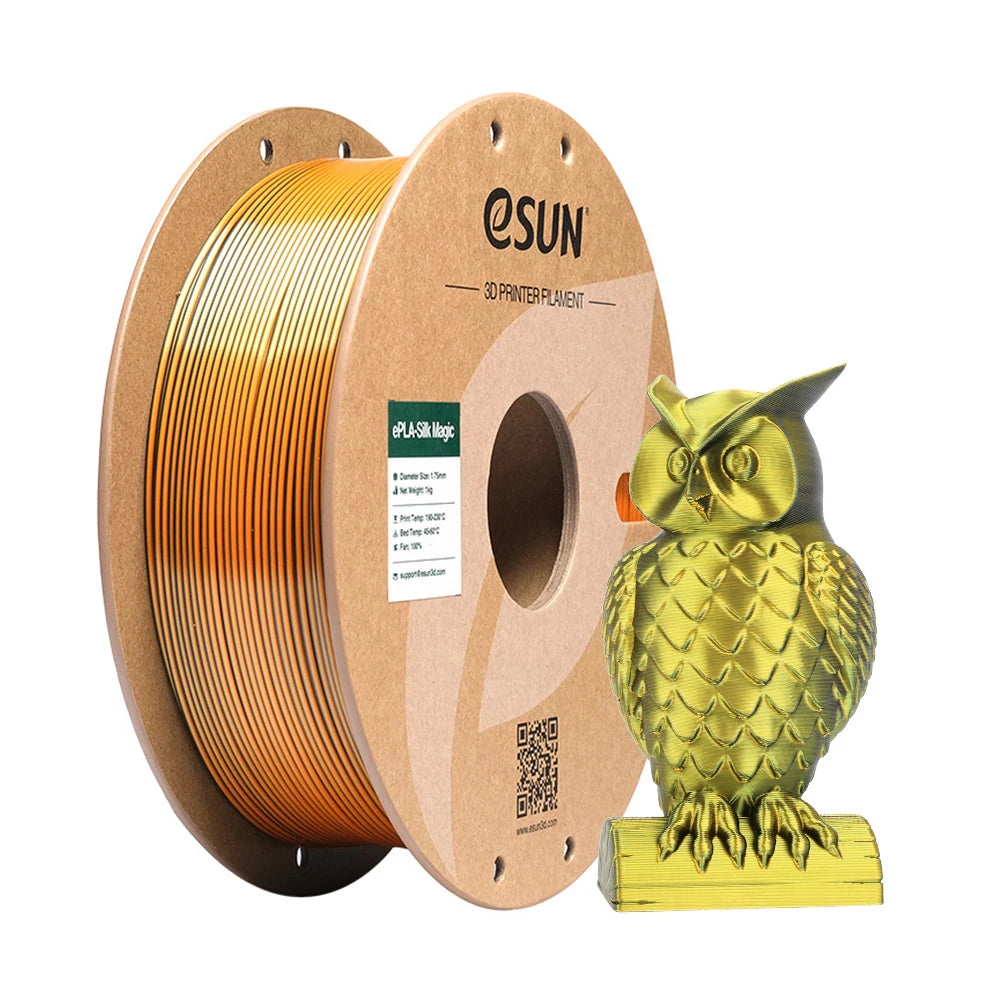 ESun Silk PLA Filament For 3D Printer Magic Silk PLA 1.75mm 1KG Spool Two / Three Colors Printing Mystic PLA 3D Printer Filament