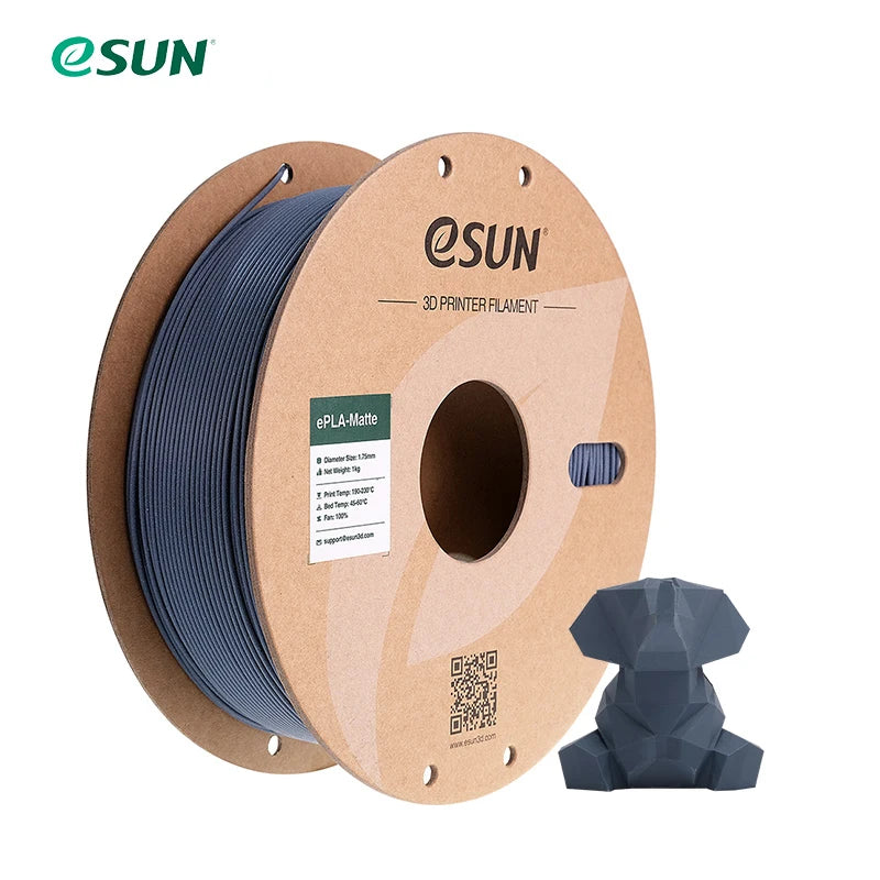 ESUN PLA Matte 3D Printer Filament 1.75mm Dimensional +/- 0.03mm 1KG (2.2 LBS) Spool 3D Printing Material For 3D Printers