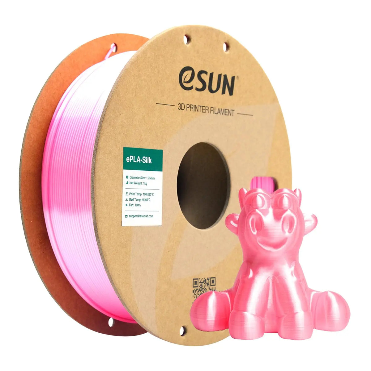 ESUN Silk PLA Filament 1.75mm Rainbow Multicolor Silk PLA 3D Printer Filament 1KG 2.2LBS Spool 3D Printing Material for 3D Print