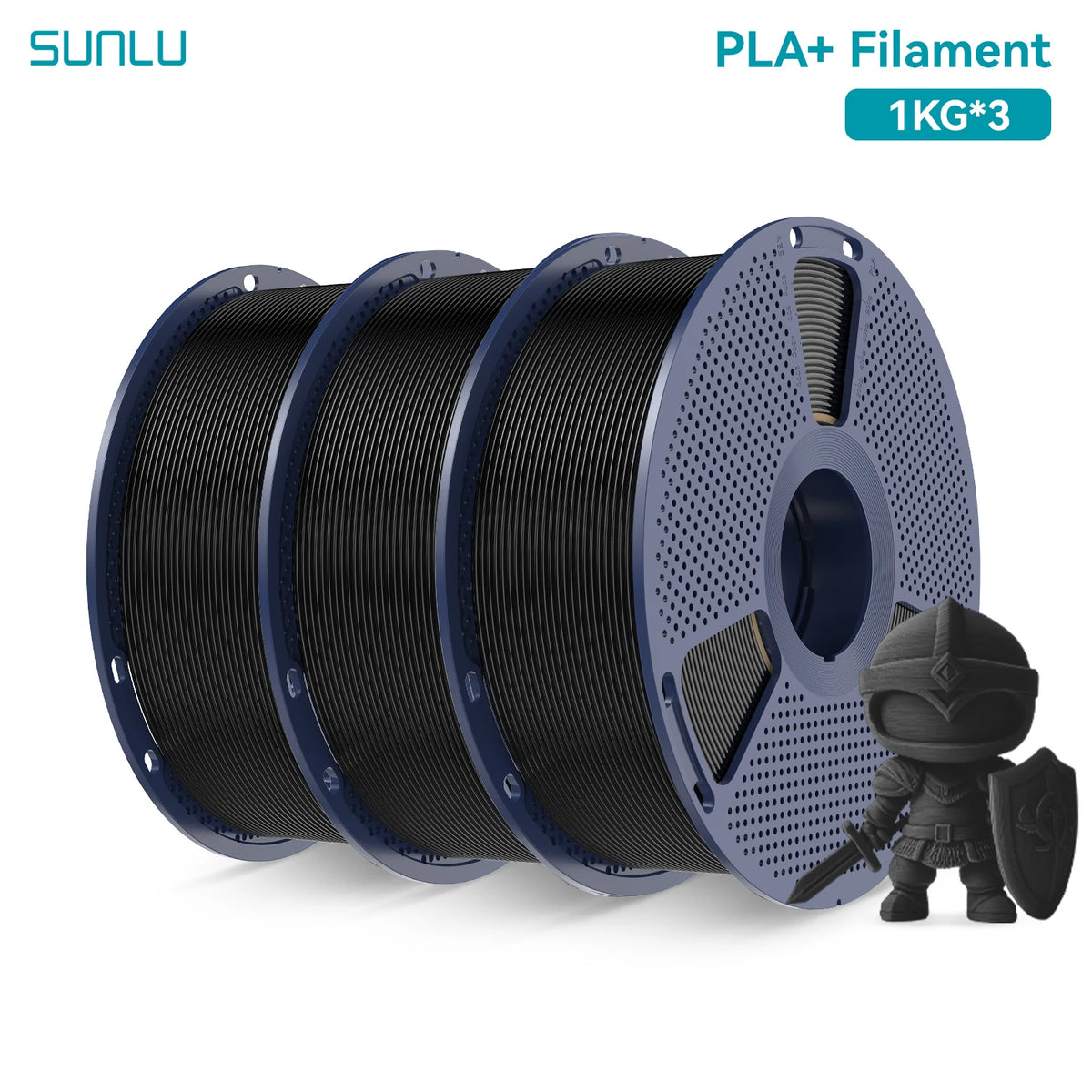 SUNLU PLA+ PLA Plus 1.75mm 3D Filament 3KG 1KG/Roll  - 300mm/s Speed, No Bubbles, ±0.02mm Accuracy, Eco Material From US Local