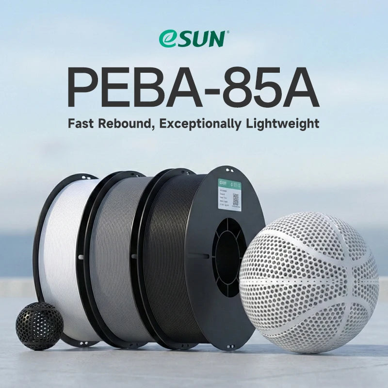 ESUN 3D Filament PEBA-85A 3D Printing Filament 0.8KG 1.75MM High Resilience PEBA-85A For Bambu Lab Cold Resistance PEBA Filament