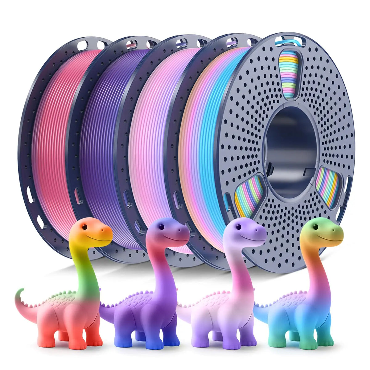 SUNLU Filament Silk PLA+/PETG/Rainbow Silk/Wood/PLA Mix Color 250g/roll 1.75mm Bundle Neatly Wound Individually Vacuum Packed