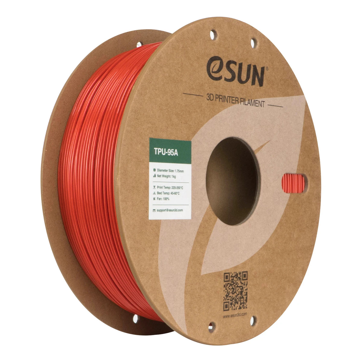ESUN Flexible TPU Filament 1.75mm, TPU 95A 3D Printer Filament 1KG 2.2 LBS Spool 3D Printing Material For 3D Printers TPU 95A