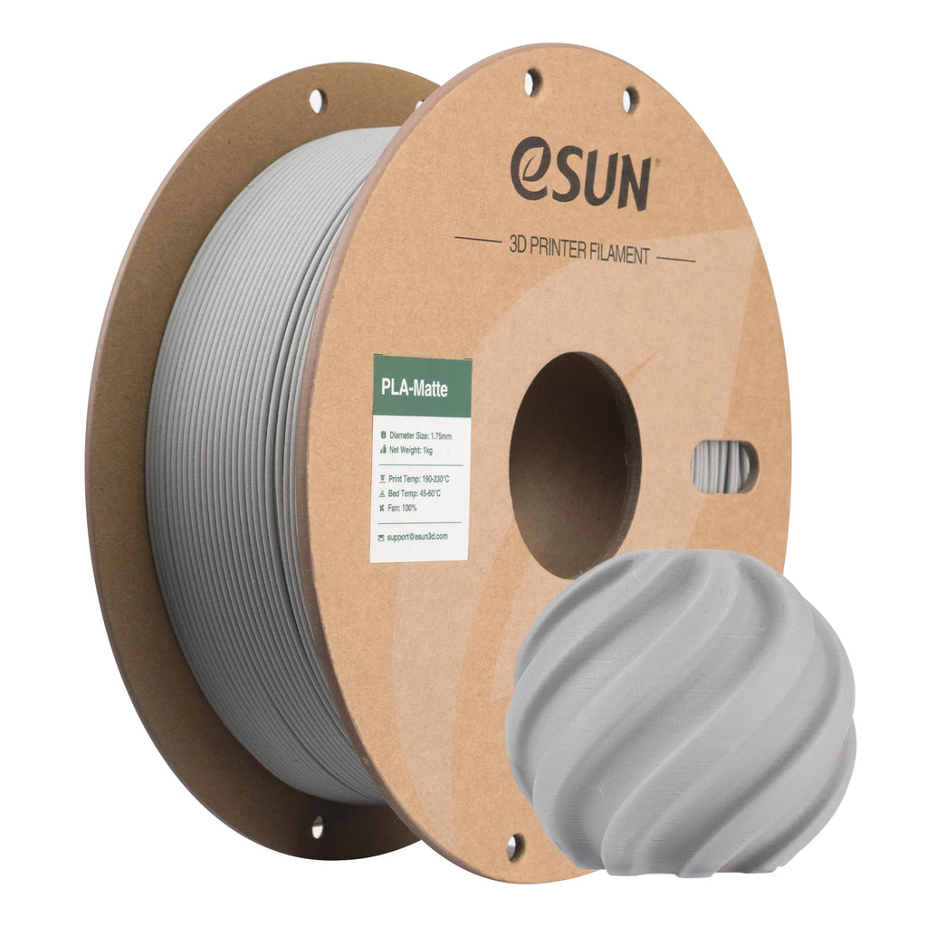 ESUN PLA Matte 3D Printer Filament 1.75mm Dimensional +/- 0.03mm 1KG (2.2 LBS) Spool 3D Printing Material For 3D Printers