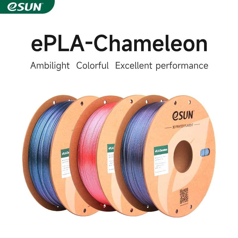 ESUN Chameleon PLA Filament 1.75mm 1KG Glitter 3D Printer PLA Filament Gradient Color Upgraded PLA For Bambu Lab 3D Filament