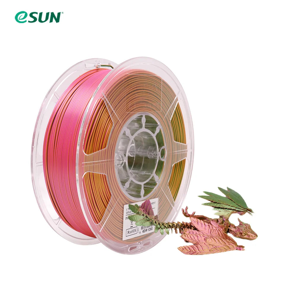 ESun Silk PLA Filament For 3D Printer Magic Silk PLA 1.75mm 1KG Spool Two / Three Colors Printing Mystic PLA 3D Printer Filament