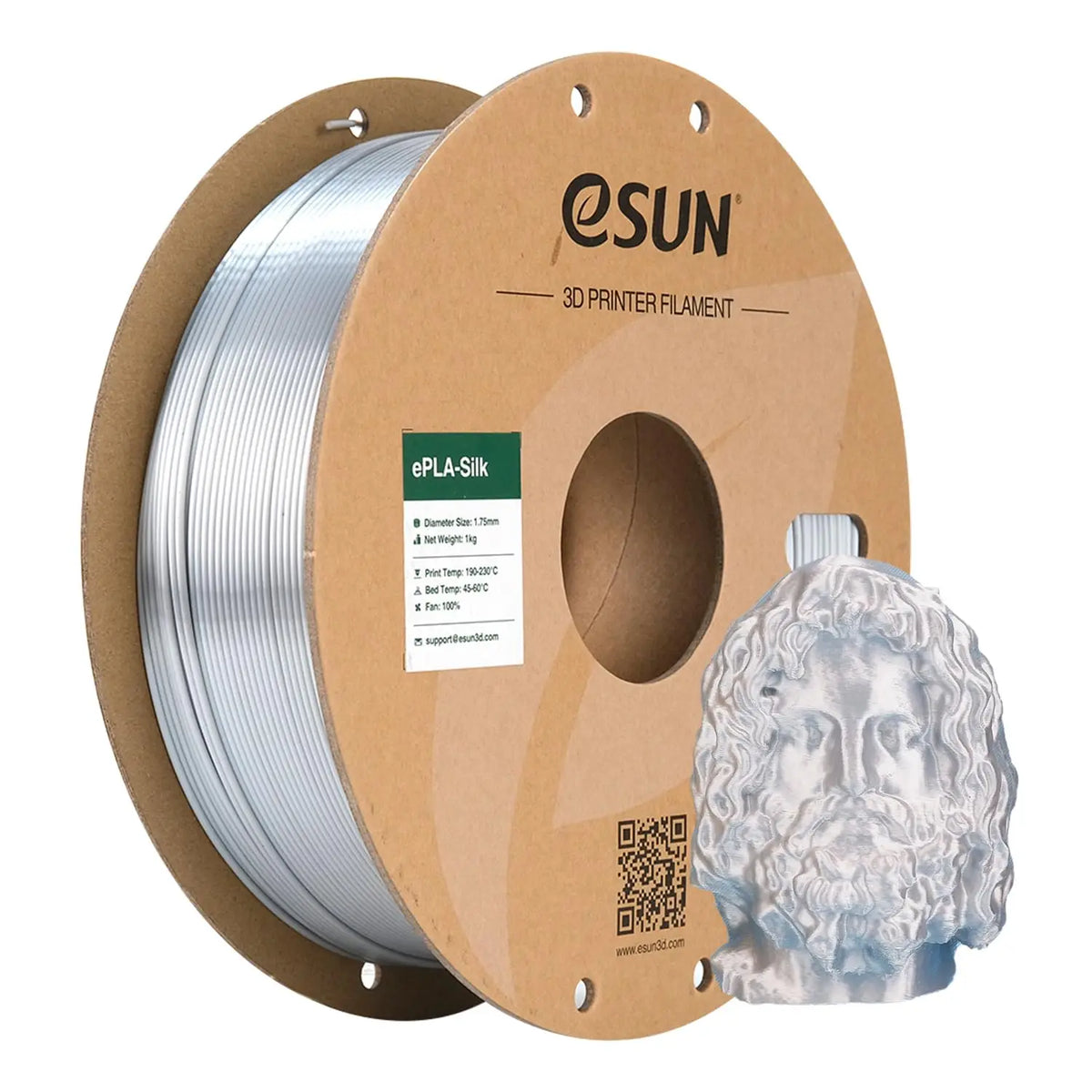 ESUN Silk PLA Filament 1.75mm Rainbow Multicolor Silk PLA 3D Printer Filament 1KG 2.2LBS Spool 3D Printing Material for 3D Print