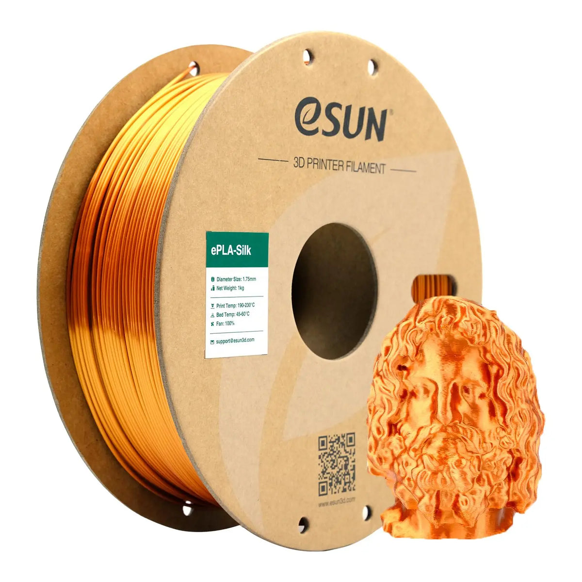 ESUN Silk PLA Filament 1.75mm Rainbow Multicolor Silk PLA 3D Printer Filament 1KG 2.2LBS Spool 3D Printing Material for 3D Print
