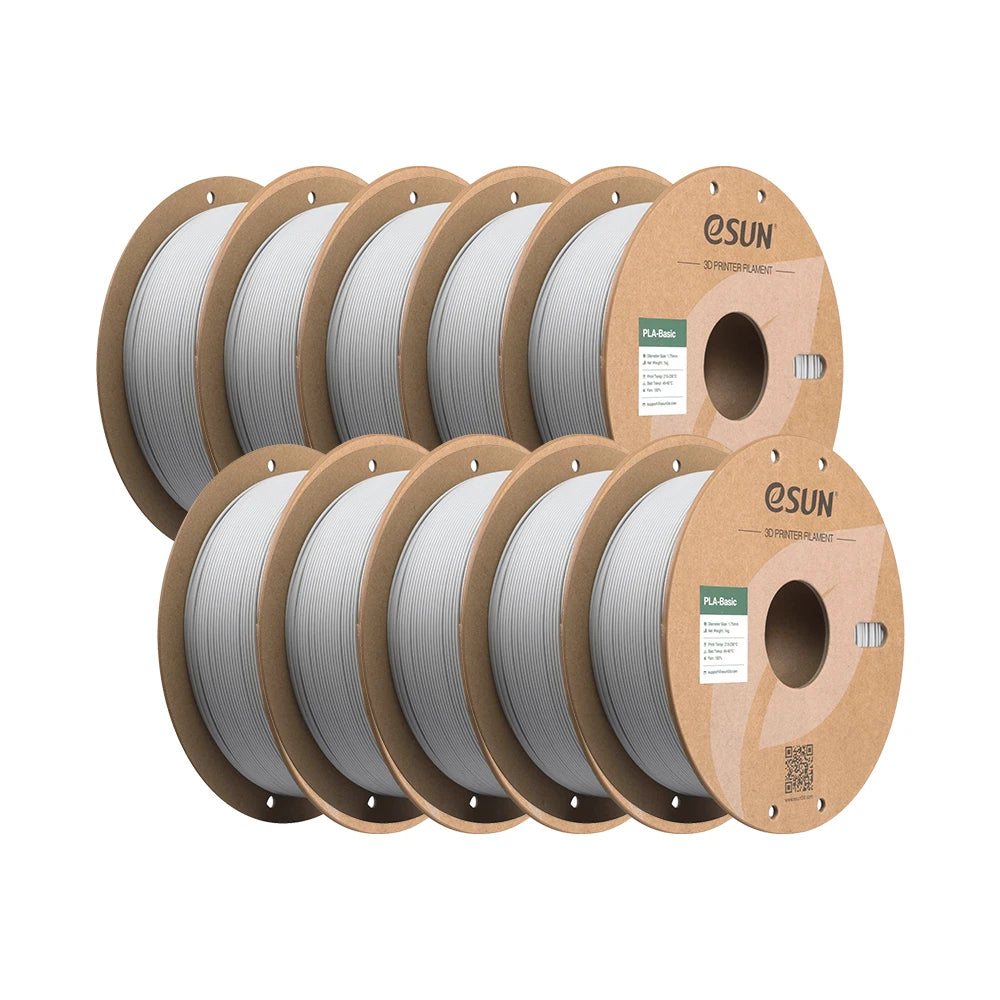 ESUN PLA-Basic 3D Filament 1.75MM 10KG 3D Printer Filaments For Bambu Lab 10PCS Bundle Upgraded PLA Filament Fast Printing PLA