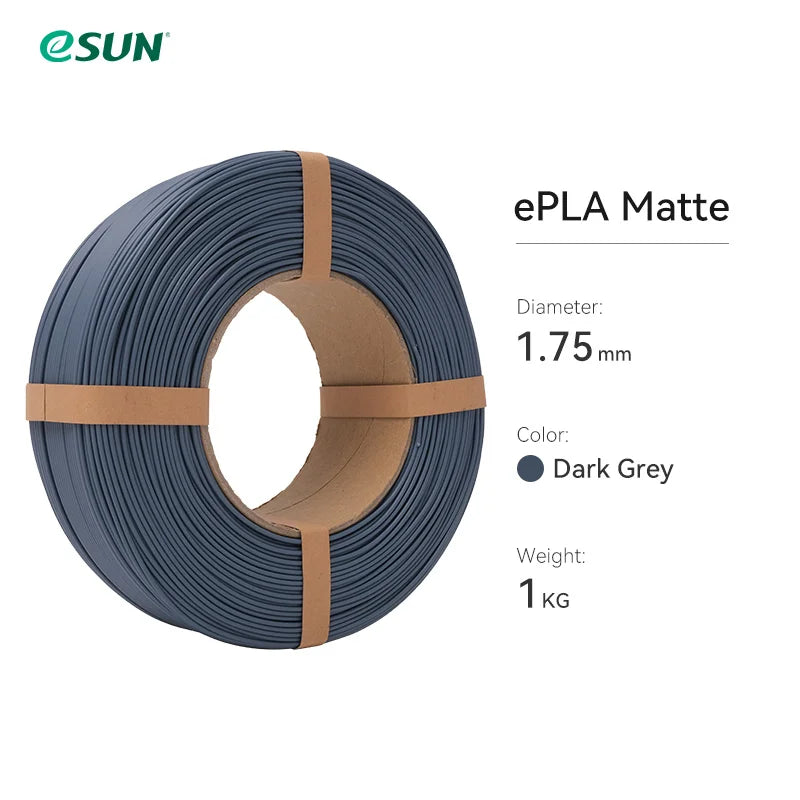 ESUN PLA Matte 3D Printer Filament 1.75mm Dimensional +/- 0.03mm 1KG (2.2 LBS) Spool 3D Printing Material For 3D Printers