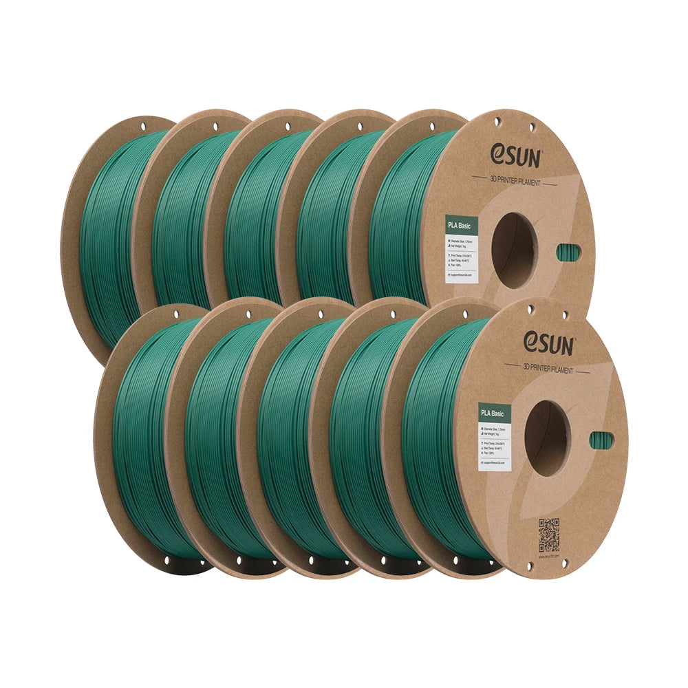 ESUN PLA-Basic 3D Filament 1.75MM 10KG 3D Printer Filaments For Bambu Lab 10PCS Bundle Upgraded PLA Filament Fast Printing PLA