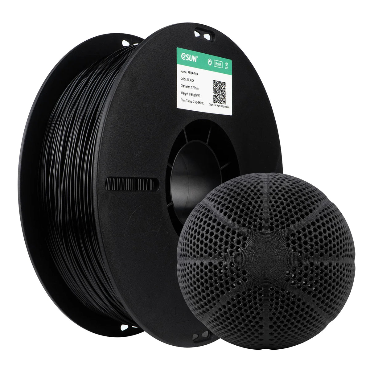 ESUN 3D Filament PEBA-90A 0.8KG 1.75mm High-elasticity PEBA 3D Printing Filament Cold Resistance Flexible PEBA-90A For Bambu Lab