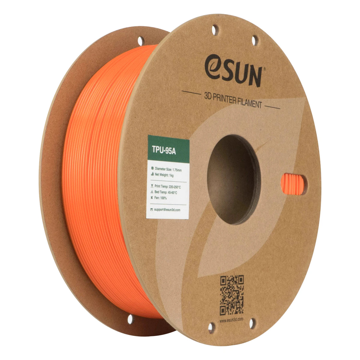ESUN Flexible TPU Filament 1.75mm, TPU 95A 3D Printer Filament 1KG 2.2 LBS Spool 3D Printing Material For 3D Printers TPU 95A