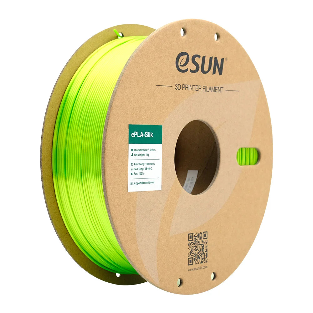 ESUN Silk PLA Filament 1.75mm Silk PLA 3D Printer Filament 1KG (2.2 LBS) Spool 3D Materials for 3D Printers DIY Artwork Printing