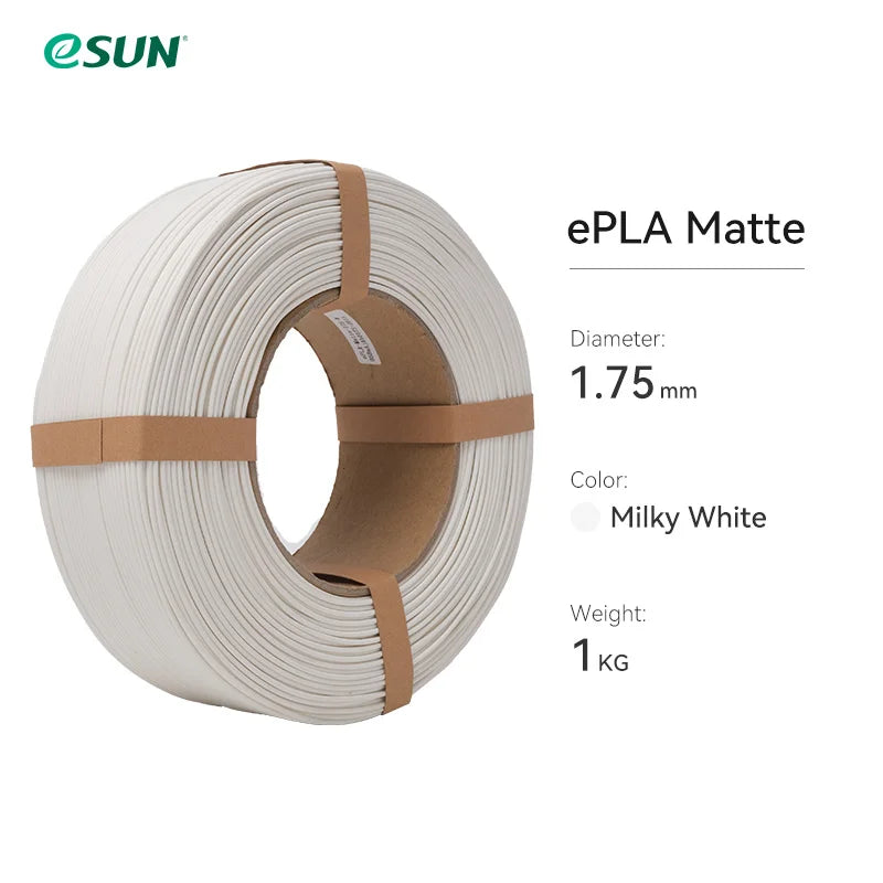 ESUN PLA Matte 3D Printer Filament 1.75mm Dimensional +/- 0.03mm 1KG (2.2 LBS) Spool 3D Printing Material For 3D Printers