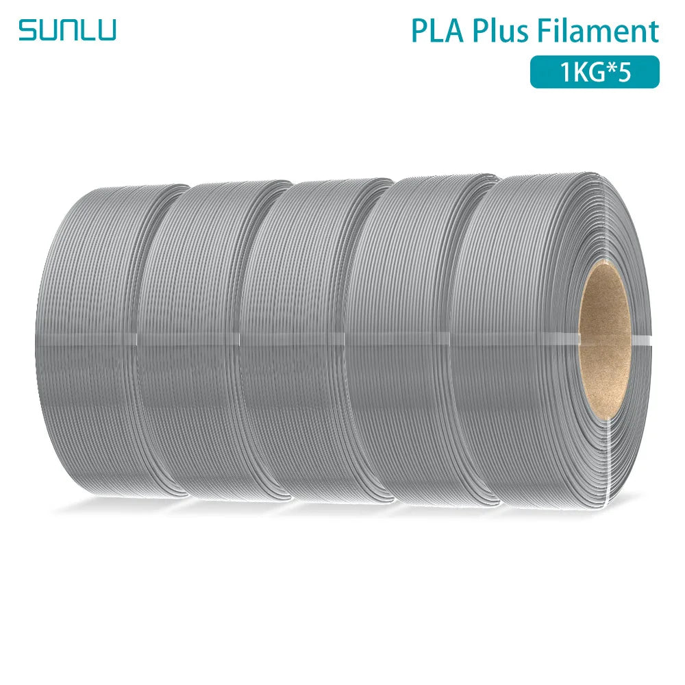 SUNLU PLA PLUS 5KG 3D Printer Filament Refill PLA+ 1.75mm 1KG,Reusable Spools Compatible With Bambu Lab A1 Printer