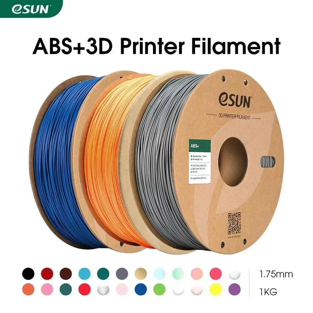 ESUN 3D Printer Filament 1.75mm 1KG ABS+ 3D Plastic Printing Filament 2.2 LBS Spool 3D Printing Material for 3D Printer
