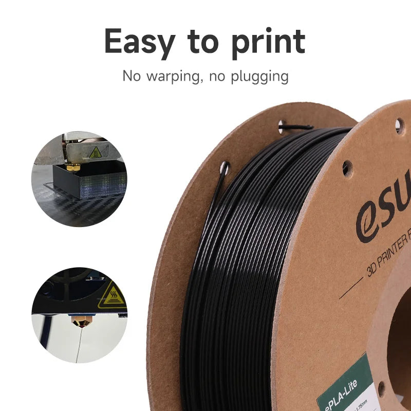 ESUN Fast Printing PLA Filament for 3D Printer 1.75mm 3D Printer Filament 1KG (2.2 LBS) Spool 3D Upgraded PLA for Bambu Lab
