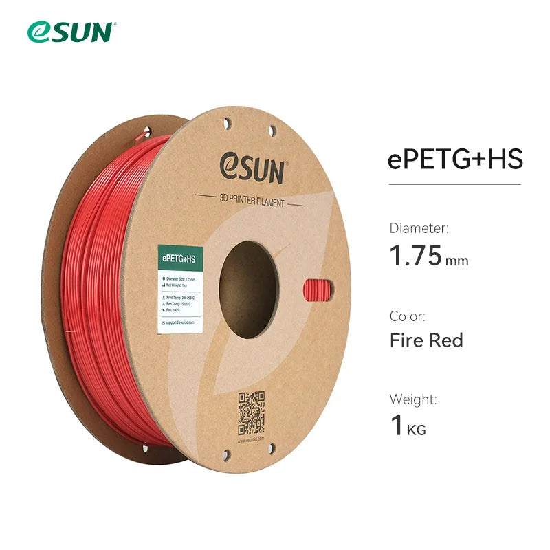 ESUN High-Speed PETG Filament 1.75MM 1KG 3D Printer Filament Fast Printing PETG 3D Filament for Bambu Lab Fast Printer Filament