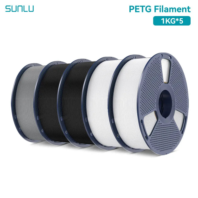 SUNLU PETG 3D Filament 1KG 3 Rolls 1.75mm +/-0.02MM 3D Printing Filament Neatly Wound Filament Vacuum Packing Fast Shipping